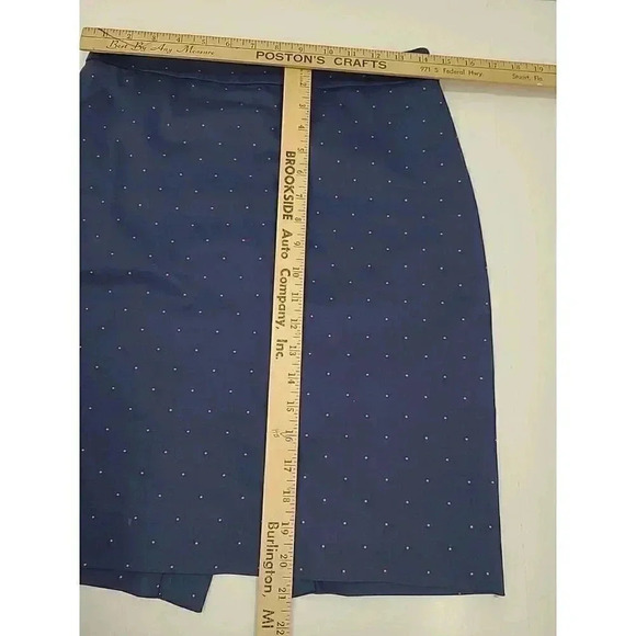 J. Crew The Pencil Skirt Women's Size 2 Navy Polka Dot - Picture 3 of 4